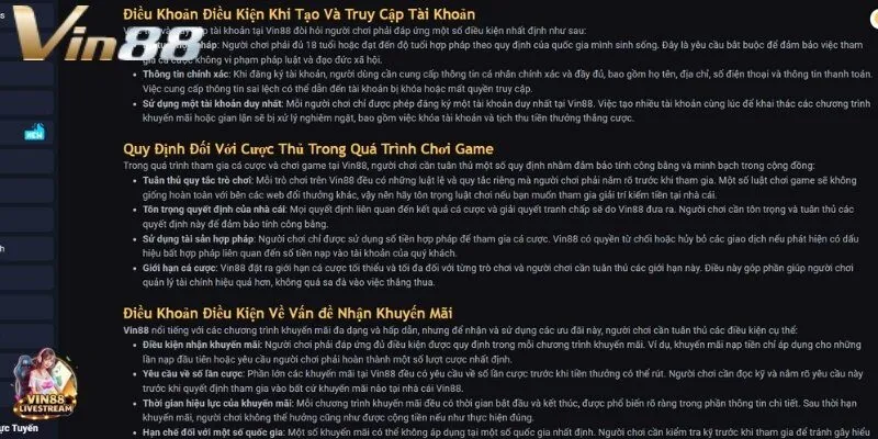 Điều kiện đăng ký Vin88 bạn cần biết