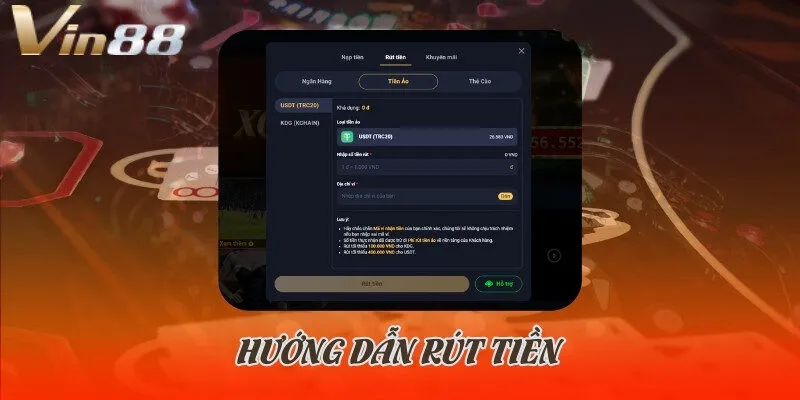 Hướng dẫn rút tiền