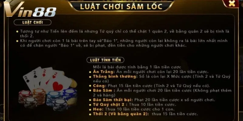 Game Sâm Lốc bao gồm những quy tắc nào?